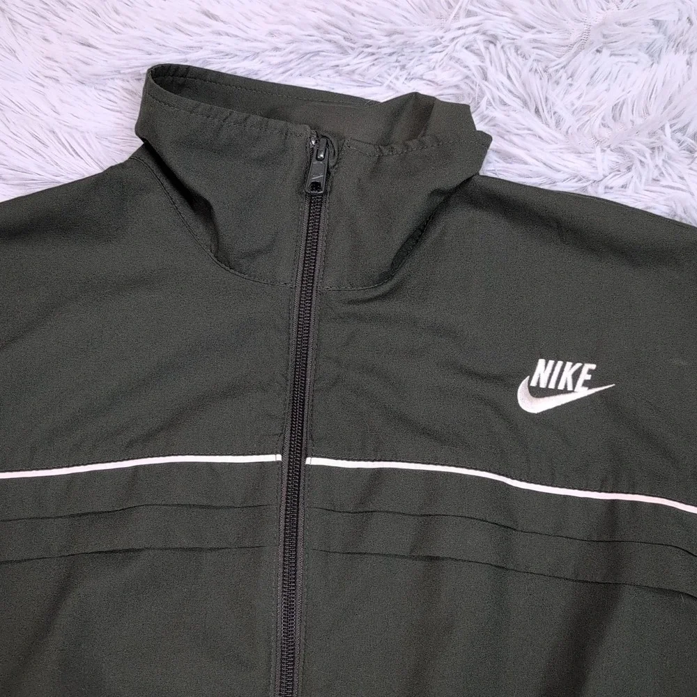 Vintage Nike Jacket Womens XL Green Y2K‎ Training Track Windbreaker Zip Up